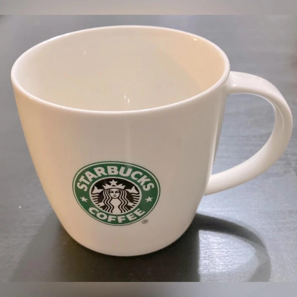 Classic Starbucks Mermaid Siren Logo White 12 oz Coffee Cup Mug